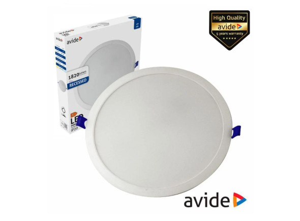 Avide Painel LEDS Redondo 18W 220mm 6400K 1820lm Avide Painel LEDS Redondo 18W 220mm 6400K 1820lm